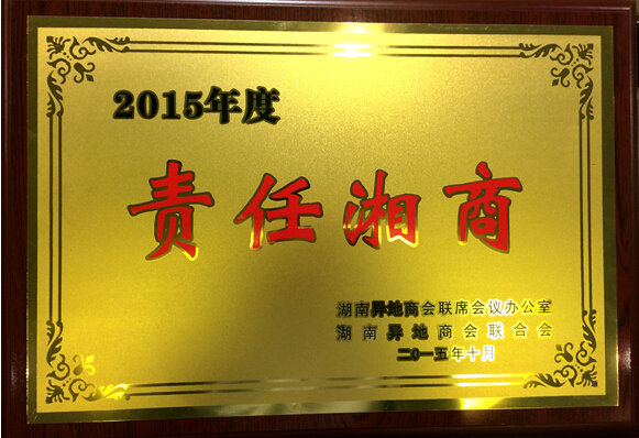 楷林（長沙）置業(yè)有限公司榮獲責(zé)任湘商大獎
